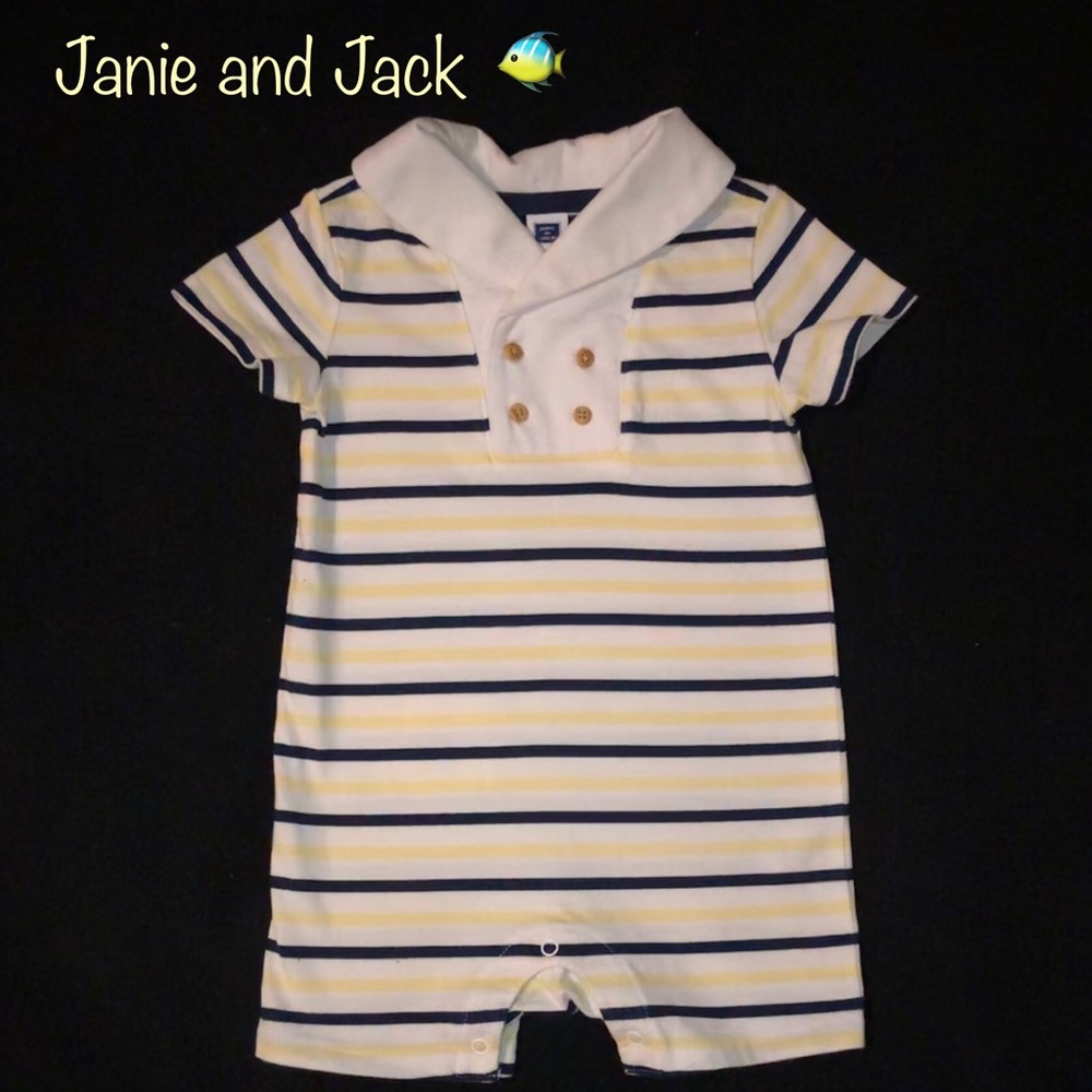 Janie and Jack one piece baby boy outfit